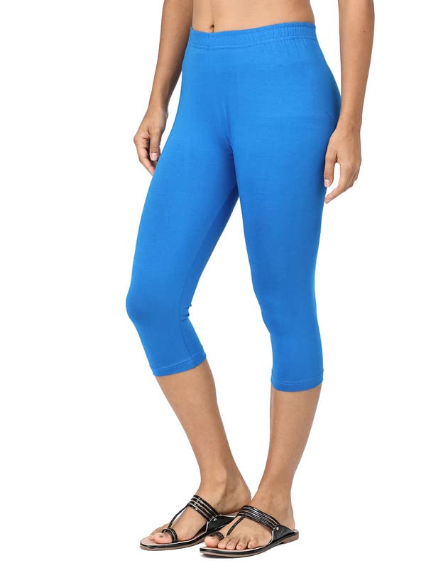 Image of Robinbosky Premium Stretchable Cotton Capri Legging for Women | Suitable for Formal wear & Casual wear | High-End Elastic Makes. The Leggings Squat Proof and Durable for Travel, Yoga, & Workout.