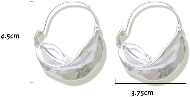 Silhouette Hoop Earrings 45mm Lightweight Geometric Hoop Earrings For Women Jewelry For Gift - Image 7