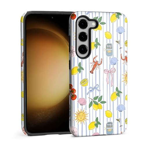 Jolie coque Samsung Galaxy S23 idée cadeau femme motif collage italien