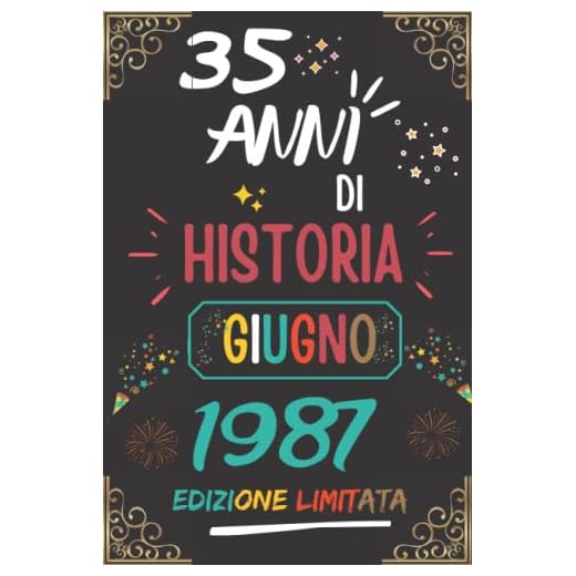 CUADERNO, 35 AÑOS DE HISTORIA JUNIO 1987 EDICIÓN LIMITADA: Regalo de 35 cumpleaños para mujeres y hombres, ideas de 35 cumpleaños... un cumpleaños... ... regalo de 35 cumpleaños para él/ella.