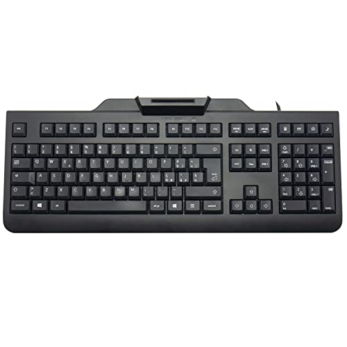 SIMPLETEK - Teclado con cable USB con diseño ITA con lector de tarjetas inteligentes para firma digital | Oficina con teclado numérico SmartCard (reacondicionado)