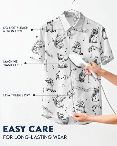 Image of 99TIMORO Fathers Funny Mens Hawaiian Shirt, Movie Button Down Short Sleeve Top, Father Day Summer Gifts