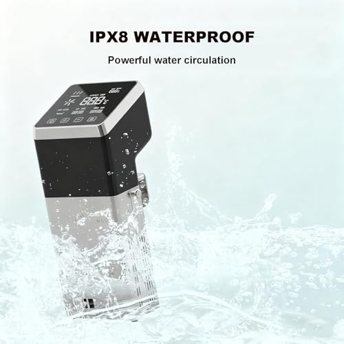 Sous Vide Cyrkulator zanurzeniowy, wydajna konstrukcja pompy, 1600 W, kompletny zestaw do gotowania Sous Vide dla domowych kucharzy i początkujących