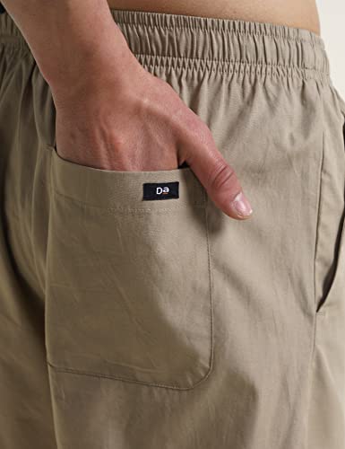 Image of DaMENSCH Cotton Lounge Elasticated Waistband, Bermuda Pants, Relaxed Fit, Home Shorts for Men