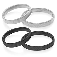 JJUNW 2 Paar Ärmelhalter, Metall Elastisch Bracelet Sleeve Holders Anti Rutsch Hülsenhalter Damen Herren Langarm Hemdhalter Metallarmbänder zum Fixiert Ärmel(Silber, Schwarz)