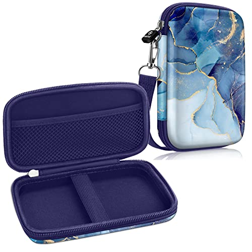 Borsa per HP Sprocket Instax Mini Link Stampante Fotografica Istantanea Portatile Protettiva Custodia Case con Tasca Interna & Cinghia Rimovibile Ocean Marble