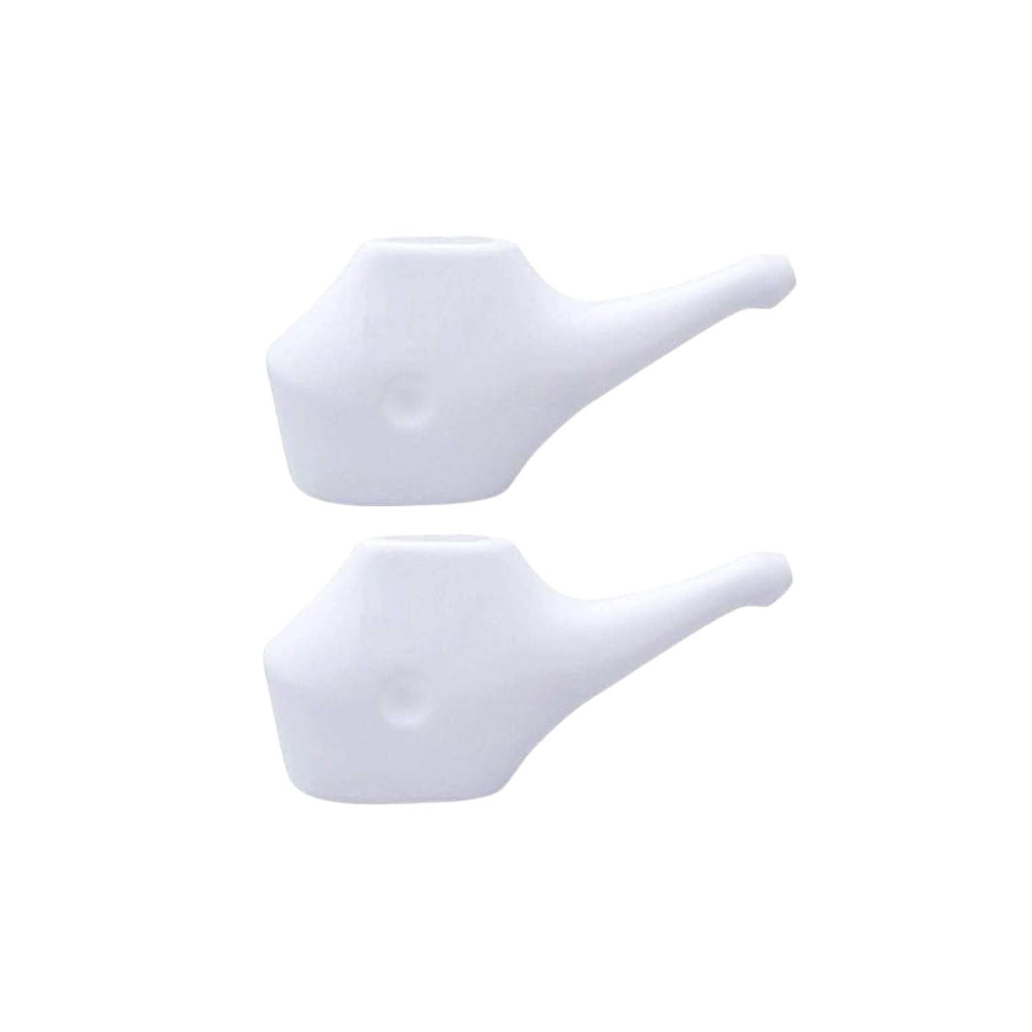 KAPGGRILA Durable Unbreakable Plastic Jal Neti Pot for Nasal Cleansing, Sinus Congestion & Allergy Relief – BPA-Free, Lightweight & Easy-to-Use Neti Pot for Daily Hygiene – White pack of 2