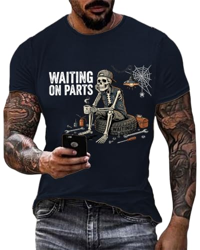 Waiting on Parts T Shirt Mechanic Shirt Funny T Shirts Car T Shirts Navy
