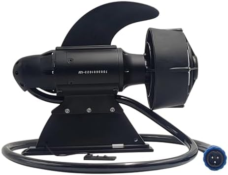 Powerful Fishing Kayak SUP Float Tube Belly Boat Trolling Motor, Underwater Thruster for Paddle Board Electric Fin 600W 28 Lbs Thrust, 9KM/H (Battery not Included)