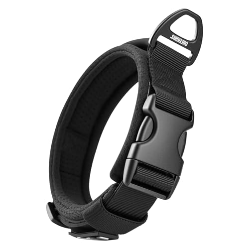 OneTigris Collier pour Chien, Collier Militaire pour Petits Chiens, Martingale Tactique Rembourrée avec Poignée et Boucle Rapide, Collier de Chien Tactique...
