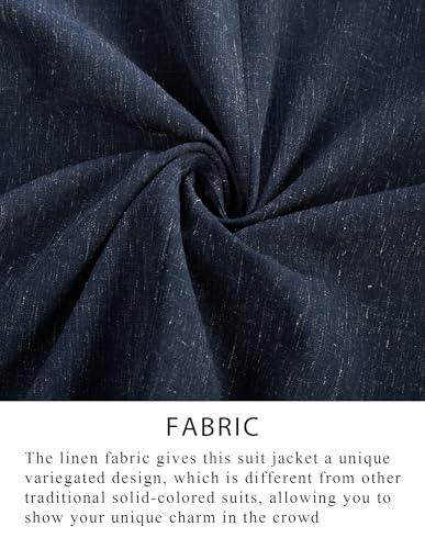 PJ PAUL JONES Mens Blazer Casual Linen Sport Coat Two Button Lightweight Suit Blazer Jackets4