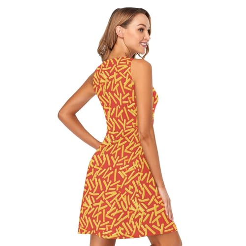 Image of ALAZA Women's Summer Dress Sun Dress Sleeveless with Pockets