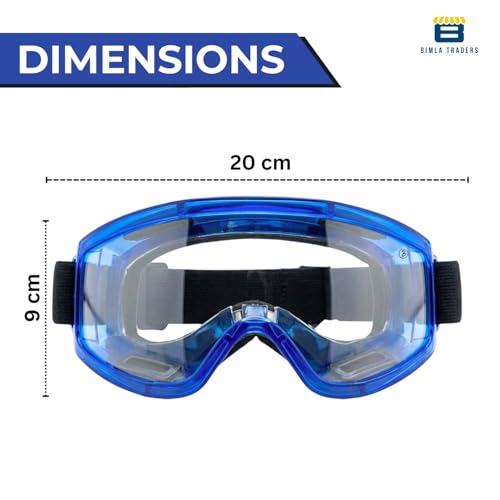 Image of Premium Adult Motocross Dirt Bike Racing, Cycling Goggles - Transparent Lens, Adjustable Strap with Extra Back Padding for Comfort