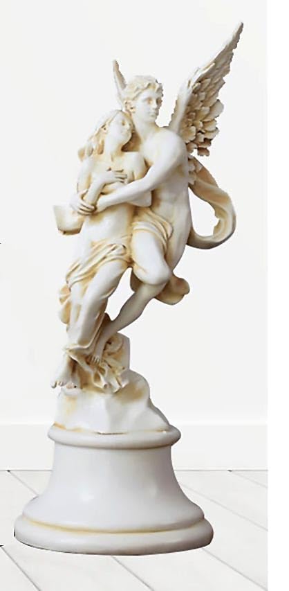 古代ギリシャ神話　キューピットとプシュケ　ブロンズ風　彫像　彫刻　置物 等身大ブロンズギリシャ神話キューピッド-とプシュケ像の彫刻