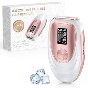 LYSMOSKI Laser Hair Removal with Cooling – 3 IN 1 IPL Hair Removal with 9 Levels, Painless Hair Remover Device for Women Men, for Whole Body, Home Use