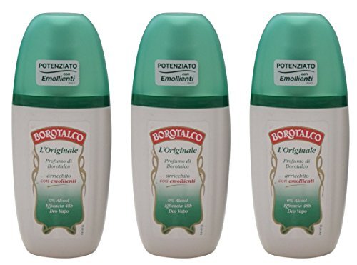 Roberts: Borotalco "L'Originale" ("The Original") Deo Vapo Deodorant * 2.5 Fluid Ounce (75ml) Package * Pack of 3 [ Italian Import ]
