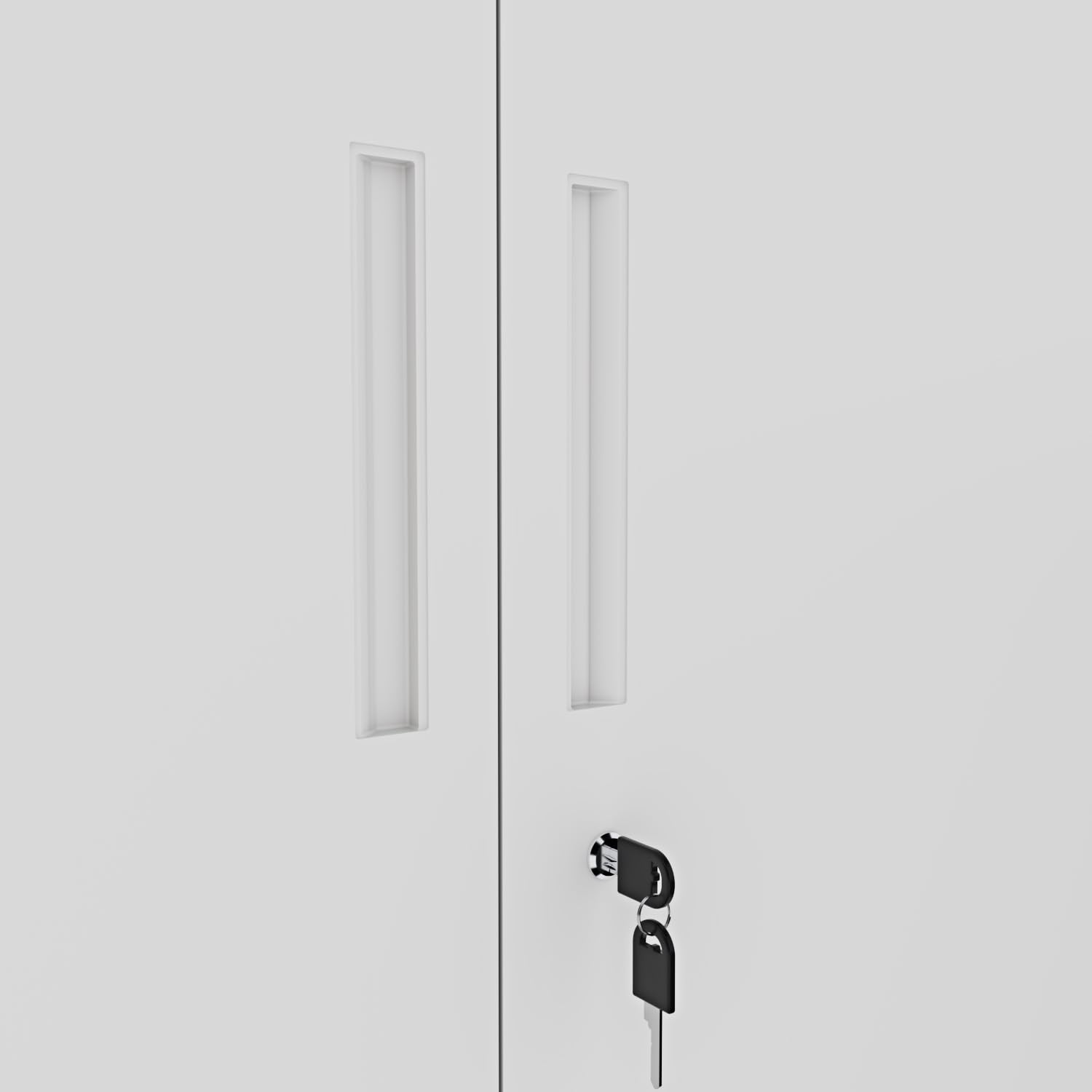 Armadio Armadietto In Metallo Multiuso A Doppia Anta Con 5 Ripiani Regolabili E Chiusura Con Doppia Chiave Mobiletto Per Documenti Strumenti Ufficio Garage Studio 180 x 80 x 40 Cm Grigio Chiaro
