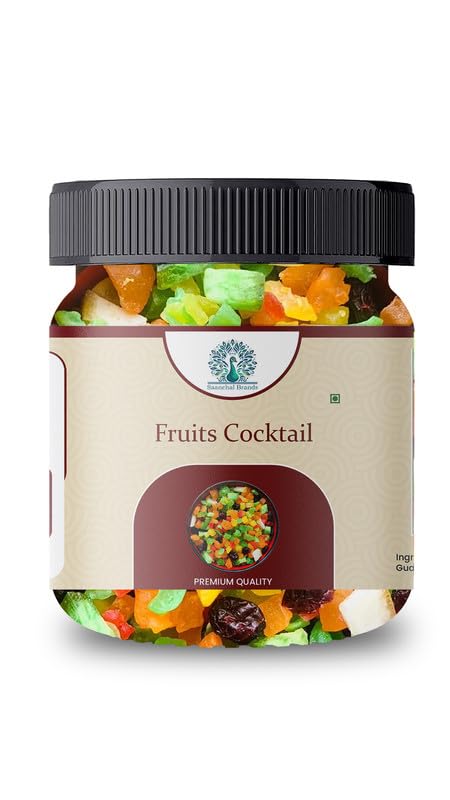 Saanchal Brands Fruit Cocktail | Dried Mix of Cherries Cranberries Apples Guava Kiwi Black Current & Pomelo | Sweet & Tangy Dried Fruit Snack Mix | 200gm-image-7