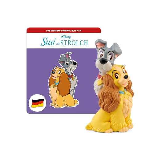 tonies Hörfiguren für Toniebox, Disney – Susi und Strolch, Hörspiel mit Liedern, für Kinder ab 4 Jahren, Spielzeit ca. 54 Minuten