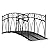 Kinpaw 8FT Upgrade Arc Walkway with 2 High Guardrails, Extra Large Garden Bridge, Iron Arch Footbridge with Sturdy Construction, Metal Yard Path Bridge for Landscaping, Backyard, Patio, Farm, Black