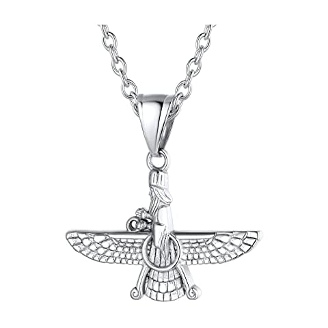 U7 Faravahar Stainless Steel Pendant Necklace Cover