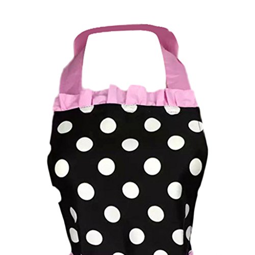 Delantal estilo maid rosa con tirantes ajustables para repostería 4