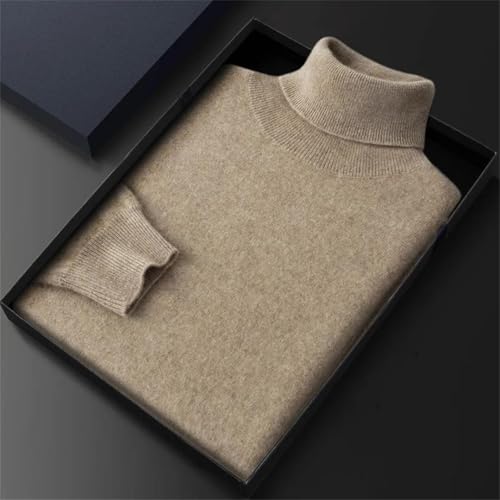 Wool Turtleneck Sweaters for Men Pullover Autumn Winter Soft Lightweight Warm Knitted Sweater2