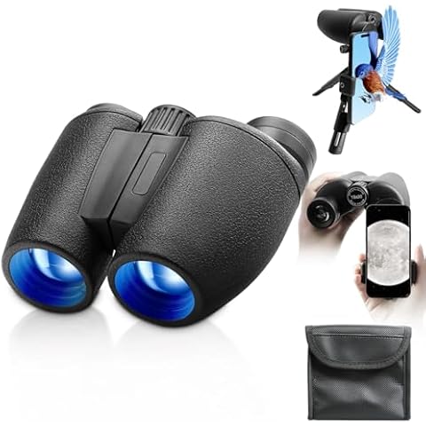 Kenpiko 8x30 Powerful Binocular for Adults with Tripod, High Resolution HD Binoculars for Adults with Phone Adapter, Waterproof Compact Binoculars for Bird Watching, Hiking, Travelling Hunting Cover
