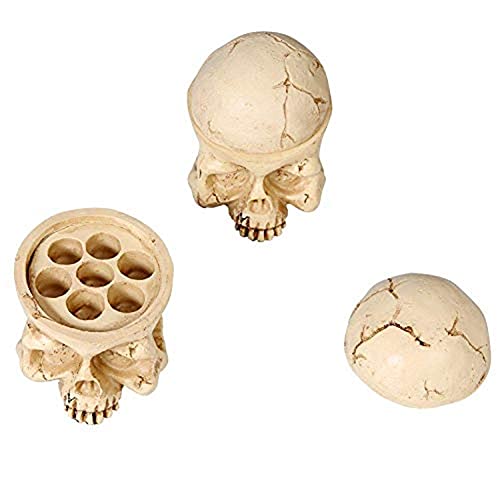 Tattoo Ink Cup Holder,7 Holes Hard Skull Resin...