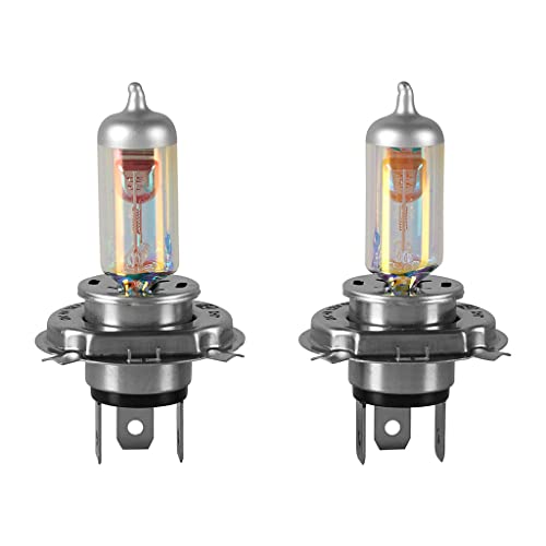 Turbocar - Ampoules iode H4 bleutées 12V 60/55W - Kit de 2 ampoules halogènes, ampoule voiture - Eclairage krypton - Pour feux de croisement et/ou de route -...