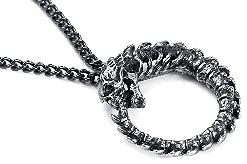 Alchemy Gothic Skelly Ouroboros Uomo Collana