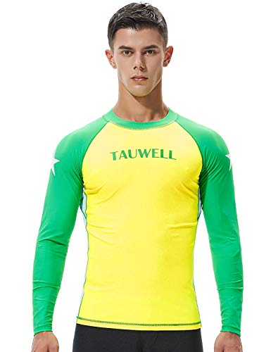 SEOBEAN TAUWELL Men's Long Sleeve Rash Guard Swimwear Surfing Shirt