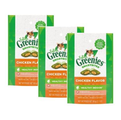Greenies Felino MORDIDASLISTAS Remedio BOLAS DE PELO Gatos 59.5 g POLLO 6 PACK