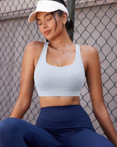 Image of RUNNING GIRL Sports Bras for Women High Support,Racerback High Impact Sports Bra Moulded Cup Workout Bra Push up