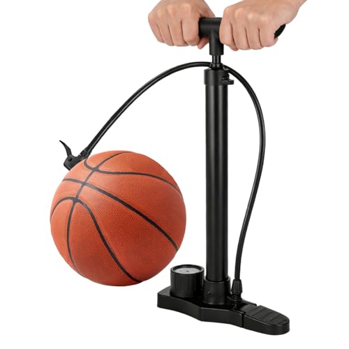 Bomba de Aire Manual - Herramienta de Inflado con Monitorización en Tiempo Real,Inflador para Bicis | para Balones Deportivos Juguetes Hogar Familiar Vehículo Exterior Y Garaje