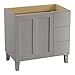 KOHLER K-99533-LGR-1WT Poplin Bathroom Vanity in Mohair Grey, Solid Wood