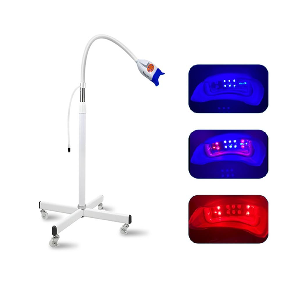 Teeth Whitening Machine with Adjustable Stand Dental Mobile Teeth Whitening Lamp Teeth Whitener 36W 10 LED Cold Light