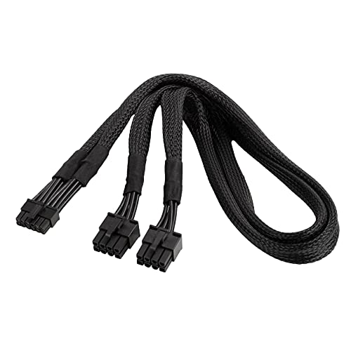 Image of SilverStone Technology PP12-EPS, 2 x EPS 8 pin (PSU) to 12 pin (GPU) Power Cable for 3rd Gen Modular PSUs, SST-PP12-EPS