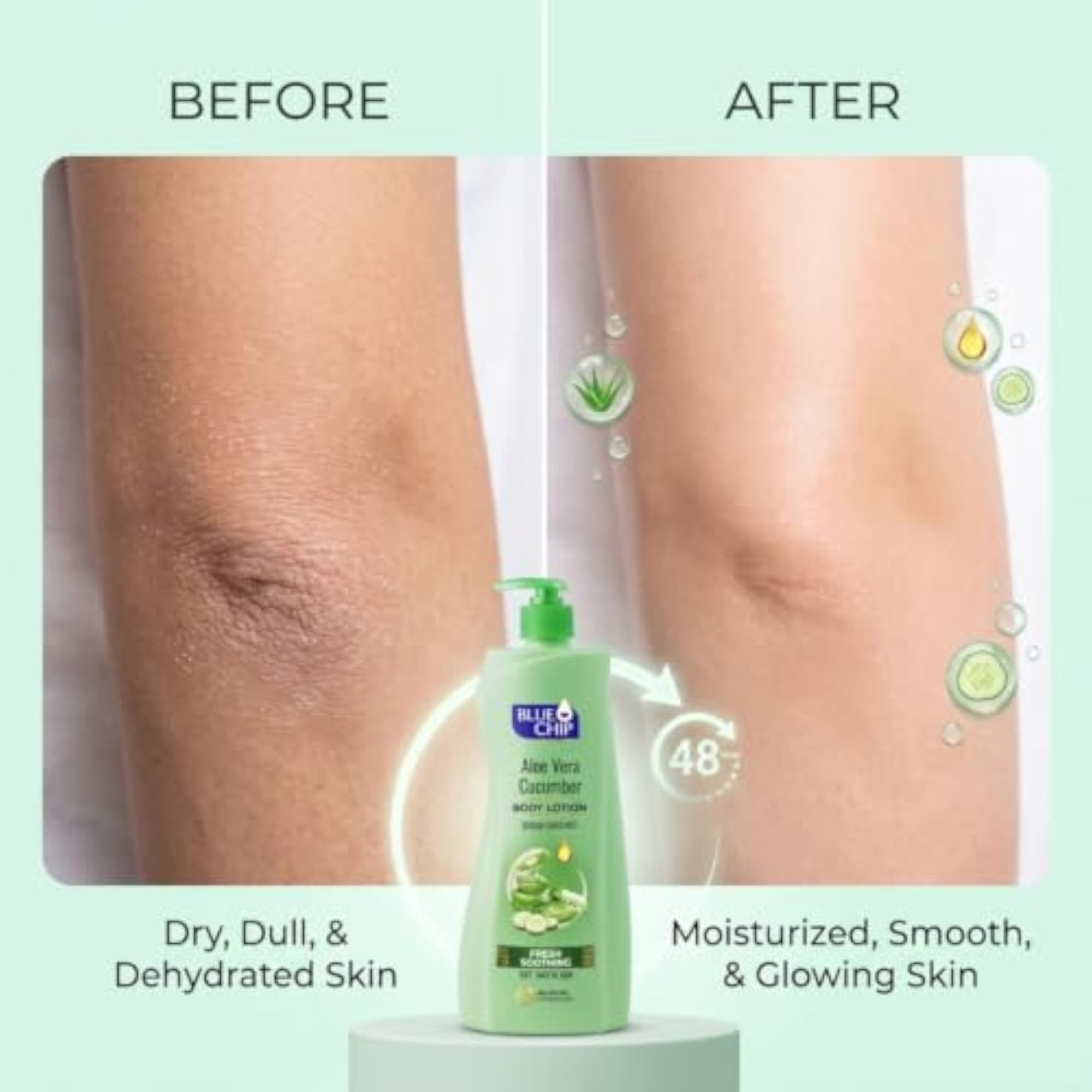 Aloe Vera Cucumber Body Lotion, Long-Lasting Hydration