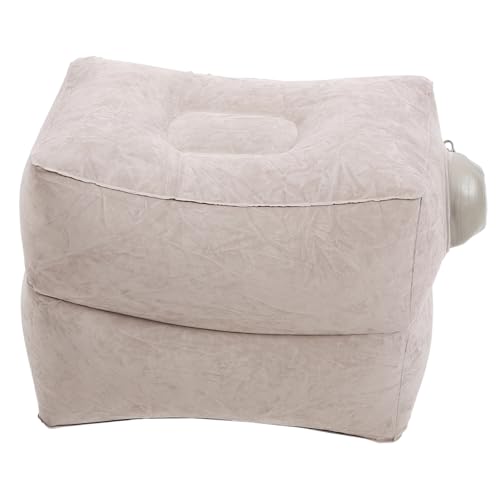 Happyyami インフレータブルフットレスト 可能な高さのレッグピロー 旅行用 空港や飛行機内で使用 オフィスや自宅でも適用 収納便利 軽量設計