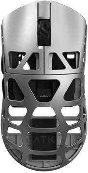 X Dual Mode Wireless Gaming Mouse PAW3950 Lightweight Magnesium Custom PC Accessory Gift Silver Gray