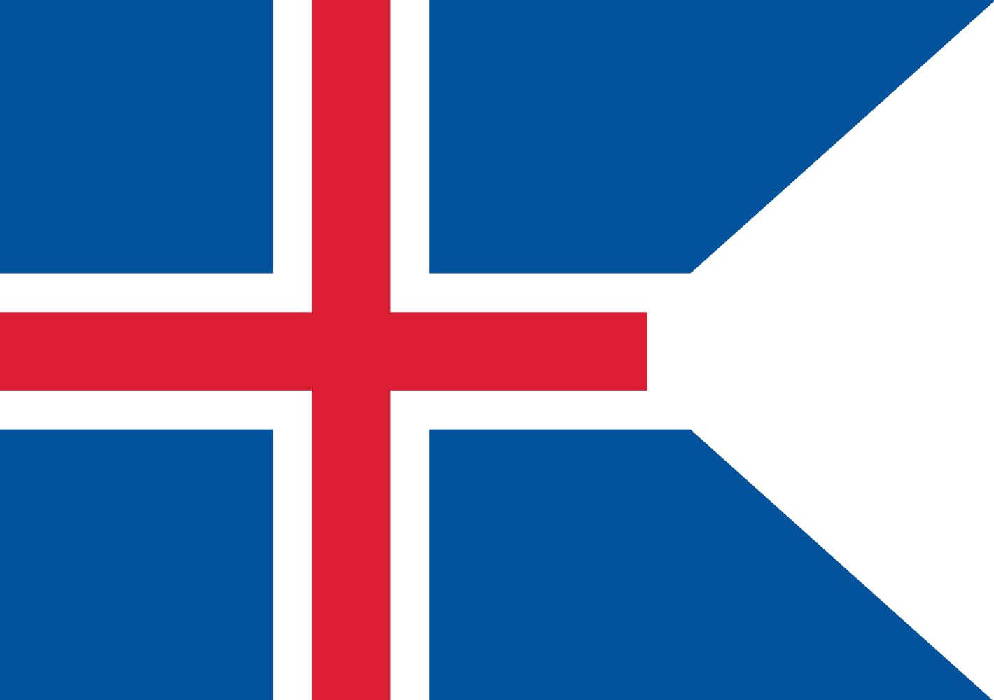 Drapeau paysage Islande 70x100cm pour embellir votre salon ou bureau
