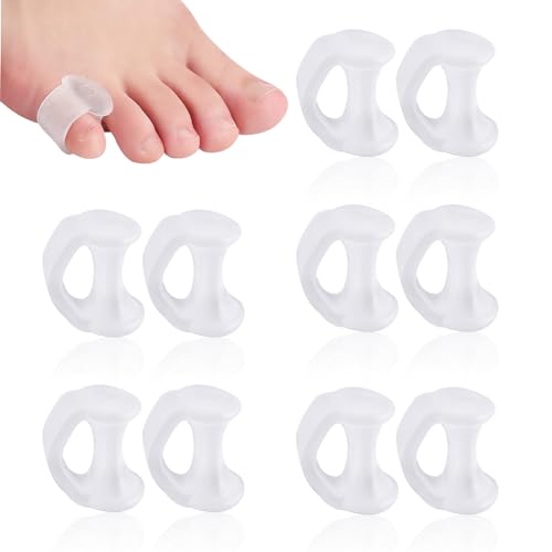 10PCS Gel Toe Separator, Pinky Toe Spacers, Little Toe Cushions Straightener Bunion Corrector for Preventing Rubbing & Relieving Pressure, Pain Relief from Overlapping Toes, Blisters, and Corns