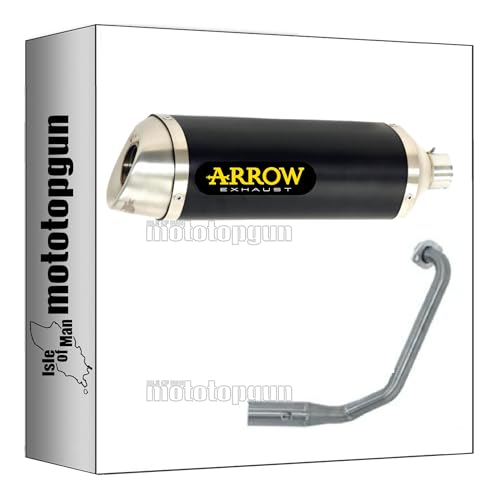 Tubo de escape completo Arrow homologado Yamaha MT 125 escape negro Open Thunder 2021 2022