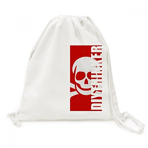 Sac à dos cordon Motif Avertissement | Toile résistante pour sorties urbaines et sport