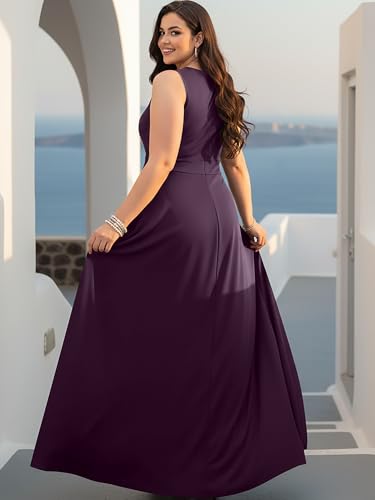 Image of KOH KOH Womens Sleeveless Flattering Dressy Long Pant Cape Elegant Jumpsuit