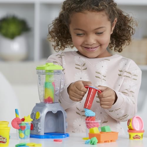 Play-Doh - Licuadora de Batidos Coloridos - Set de licuadora de Juguete - Artículos de Cocina de Juguete - Juguetes para Actividades de Manualidades para niños y niñas a Partir de 3 años