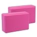 Exerz Bloques de Yoga 2 Piezas - Cómodo Ladrillo Yoga/Bloque de Espuma/Antideslizante - Ligero y fácil de Usar (Rosa)