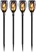 Produktbild Vanpow 4 Stück Solar-Flammen-Licht, Solar-Licht, Garten-Taschenlampe IP68 Outdoor wasserdichtes Solarlicht mit realistischer Flamme Auto Turn On/Off Outdoor warmes Licht (Color : 12LED)