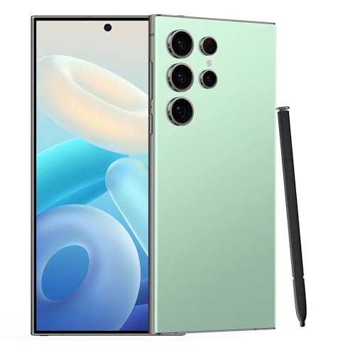 C24 Ultra 5G Smartphone, 6+256GB Unlocked Phone,48+108MP Zoom Camera，6800mAh 6.8" HD Screen Unlocked Cell Phone, 6+256GB Android13.0,Face ID/Fingerprint Lock/GPS (Green)